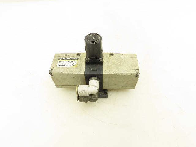 SMC NVBA1110-T02N Pneumatic Booster Regulator Air Valve 1/4" NPT 14-140 PSI