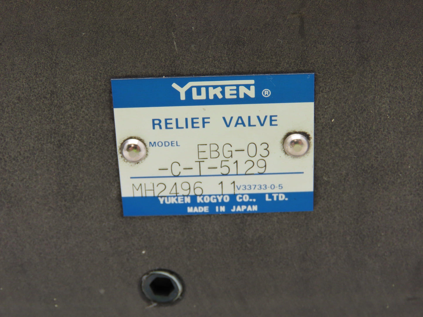 Yuken EDG-01V-B-PNT22-5198 Proportional Solenoid Relief Valve EBG-03-C-T-5129