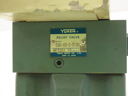 Yuken EDG-01V-C-PNT08-5188 Proportional Solenoid Relief Valve EBG-03-C-5120