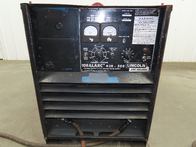 Lincoln 8794 M IDEALARC R3R 500 DC Arc Welding Power Source Welder Tested Leads