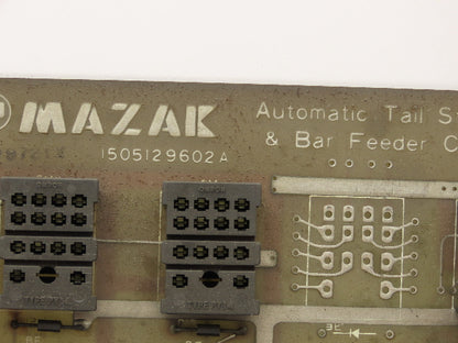 Mazak 1505129602A Relay Board For Automatic Tail Stock And Bar Feeder Circuit