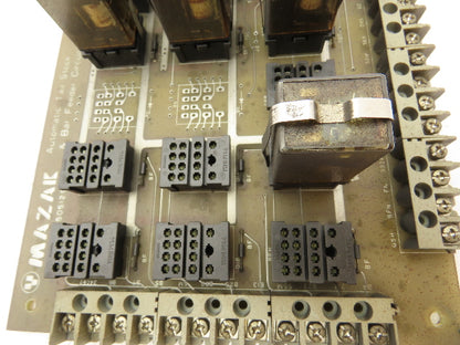 Mazak 1505129602A Relay Board For Automatic Tail Stock And Bar Feeder Circuit