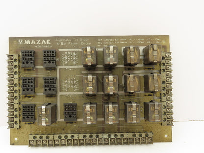 Mazak 1505129602A Relay Board For Automatic Tail Stock And Bar Feeder Circuit