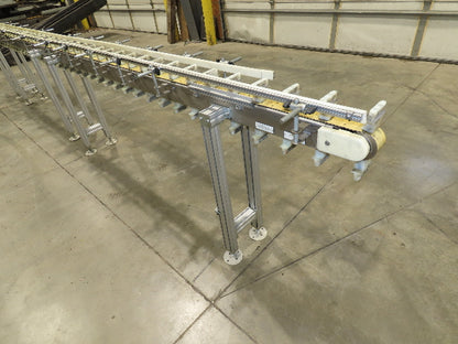 QC Industries 17' Automation Indexing Conveyor 2" Modular Cleated Timing Belt
