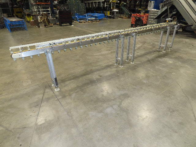 QC Industries 17' Automation Indexing Conveyor 2" Modular Cleated Timing Belt