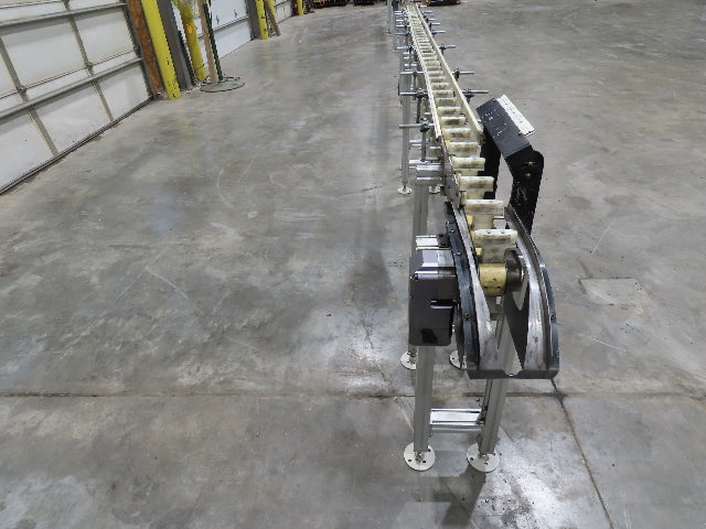QC Industries 17' Automation Indexing Conveyor 2" Modular Cleated Timing Belt