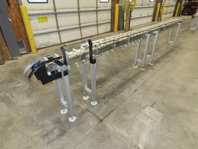 QC Industries 17' Automation Indexing Conveyor 2" Modular Cleated Timing Belt