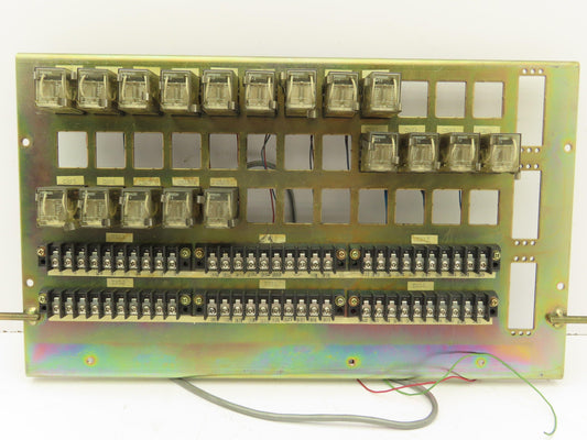 Yaskawa Relay Board CNC PLC Rack 18 MY2 Relays