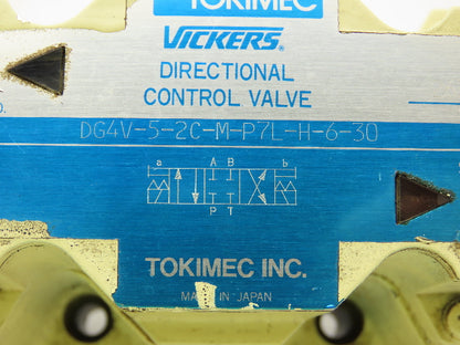 Tokimec Vickers DG4V-5-2C-M-P7L-H-6-30 Directional Control Solenoid Valve 24VDC