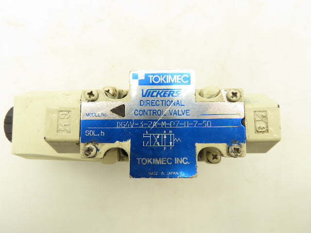 Tokimec Vickers DG4V-3-2A-M-P7-H-7-50 Directional Control Solenoid Valve 24VDC