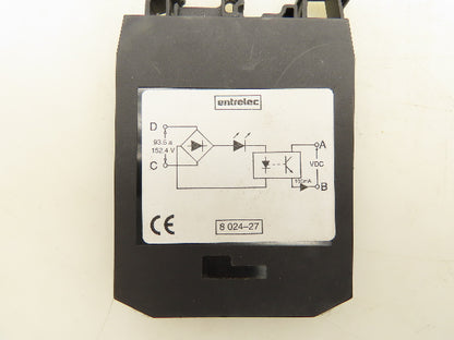 Entrelec 8024.27 Terminal Block Green Indicator Light Lot of 6