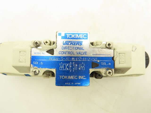 Tokimec Vickers DG4V-3-7C-M-P7-H-7-50 Directional Control Solenoid Valve 24VDC