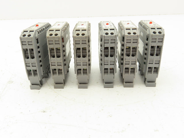 Entrelec 10132.15 Terminal Block Red Light Indicator 220V Lot of 6