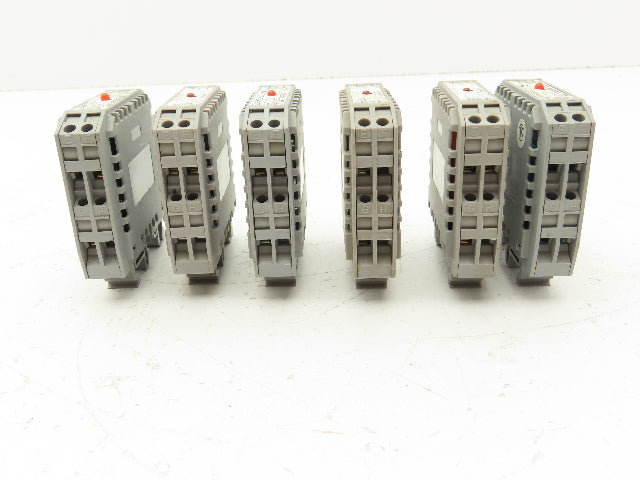 Entrelec 10132.15 Terminal Block Red Light Indicator 220V Lot of 6