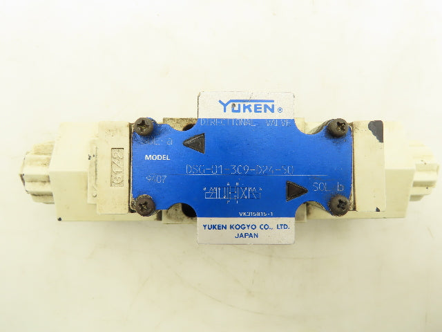 Yuken DSG-01-3C9-D24-50 Directional Control Solenoid Valve 24VDC