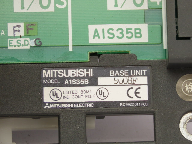Mitsubishi Electric A1S35B PLC Chassis Base Unit CPU I/O Slot Card Power Supply