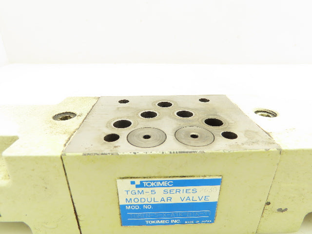 Tokimec Vickers TGMFN-5-X-A1K-B1K-11 Flow Control Modular Restrictor Valve