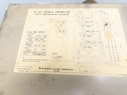 Mitsubishi DL-SCZ Spindle Controller 220V 15A No Fuse Breaker For CNC 3PH