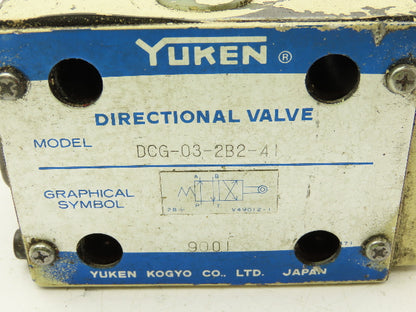 Yuken DCG-03-2B2-41 Directional Control Cam Lever Valve 2-Pos Spring Return