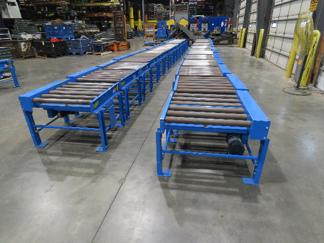 EMI 38"W x 36"L Chain Drive 2.5" Live Power Roller Conveyor 31"BF .33Hp 460V 3PH