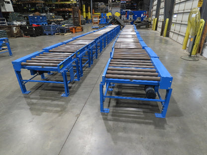 EMI 38"W x 36"L Chain Drive 2.5" Live Power Roller Conveyor 31"BF .33Hp 460V 3PH