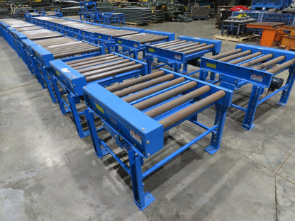 EMI 38"W x 36"L Chain Drive 2.5" Live Power Roller Conveyor 31"BF .33Hp 460V 3PH