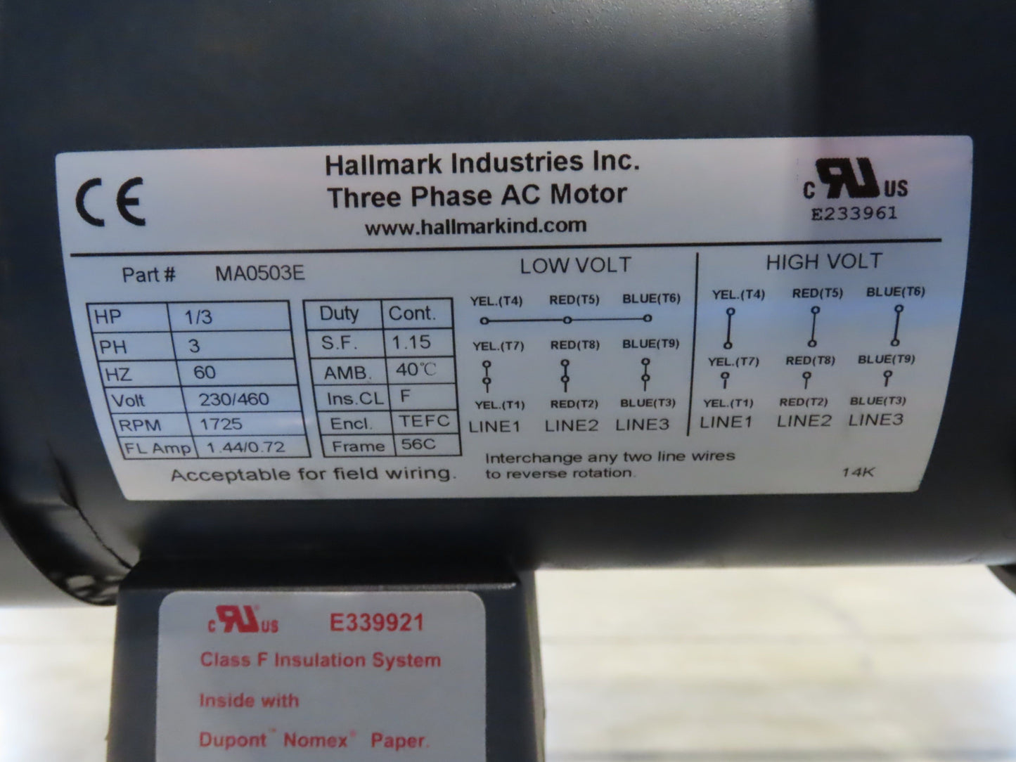 EMI 38"W x 36"L Chain Drive 2.5" Live Power Roller Conveyor 31"BF .33Hp 460V 3PH