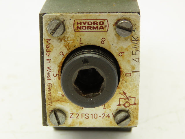 Hydro Norma Z2FS-10-24V Double Throttle Check Valve Sandwich Plate