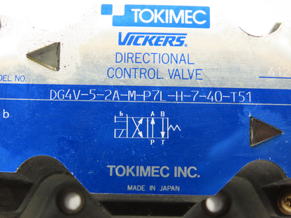 Tokimec Vickers DG4V-5-2A-M-P7L-H-7-40-T51 Directional Control Solenoid Valve
