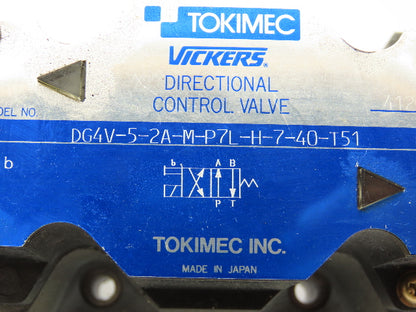Tokimec Vickers DG4V-5-2A-M-P7L-H-7-40-T51 Directional Control Solenoid Valve