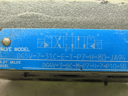 Tokimec Vickers DG5V-7-31C-E-T-P7-H-80-JA94 Directional Control Solenoid Valve