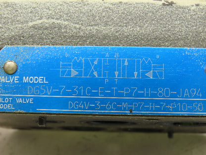 Tokimec Vickers DG5V-7-31C-E-T-P7-H-80-JA94 Directional Control Solenoid Valve
