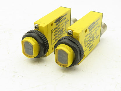 Banner SME312CV2QD Mini-Beam Photoelectric Sensor Convergent 43mm M18  Lot of 2