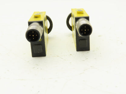 Banner SME312CV2QD Mini-Beam Photoelectric Sensor Convergent 43mm M18  Lot of 2