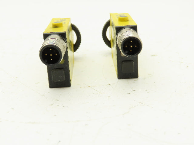 Banner SME312CV2QD Mini-Beam Photoelectric Sensor Convergent 43mm M18  Lot of 2