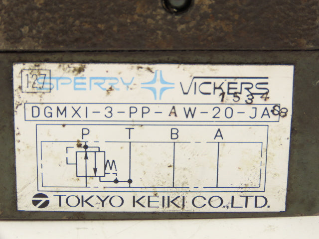 Vickers DGMX1-3-PP-AW-20-JA Sperry Hydraulic Pressure Reducing Valve
