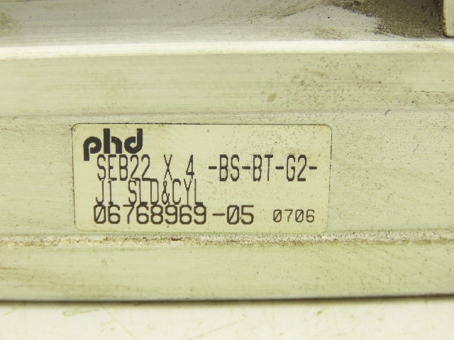PHD SEB22 Pneumatic Thruster Guided Cylinder Gantry Slide 3/4" Bore 4" Stroke
