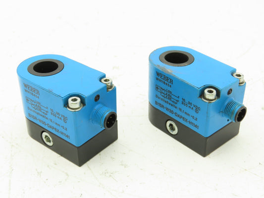 Weber Bi15R-W30-DAP6X-H1141 Proximity Switch Blue Sensor Ring  Lot of 2