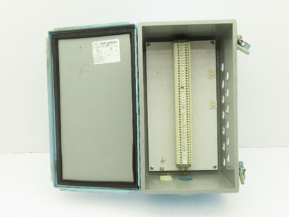Wiegmann B140806CH Electrical Enclosure Box with 1492-H Terminal Blocks 14x8x6"