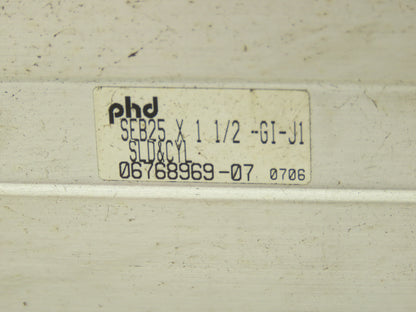 PHD SEB25 Pneumatic Thruster Slide Guided Cylinder 1-3/8" Bore 1-1/2" Stroke