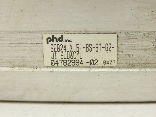 PHD SEB24 Pneumatic Thruster Slide Guided Cylinder 1-1/8" Bore 5" Stroke