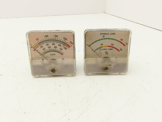 Yamazaki Panel Meter Spindle Load Z-Axis RPM Gauge 2500 RPM Slant Turn 30 Set