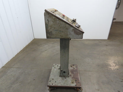 Hoffman Sloped Top Console Steel Enclosure 24 x18 x 13" Pushbuttons 55" Tall