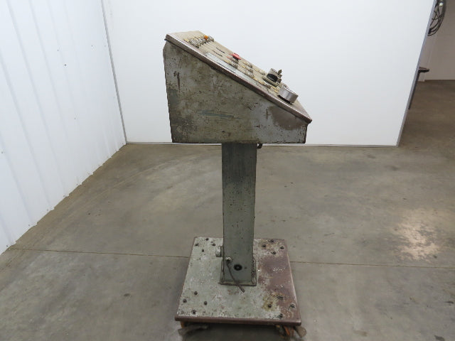 Hoffman Sloped Top Console Steel Enclosure 24 x18 x 13" Pushbuttons 55" Tall