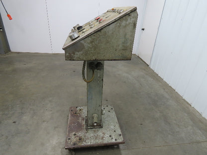 Hoffman Sloped Top Console Steel Enclosure 24 x18 x 13" Pushbuttons 55" Tall