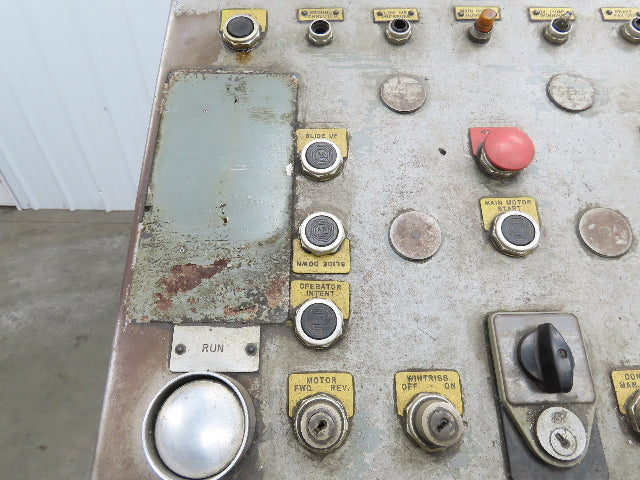 Hoffman Sloped Top Console Steel Enclosure 24 x18 x 13" Pushbuttons 55" Tall