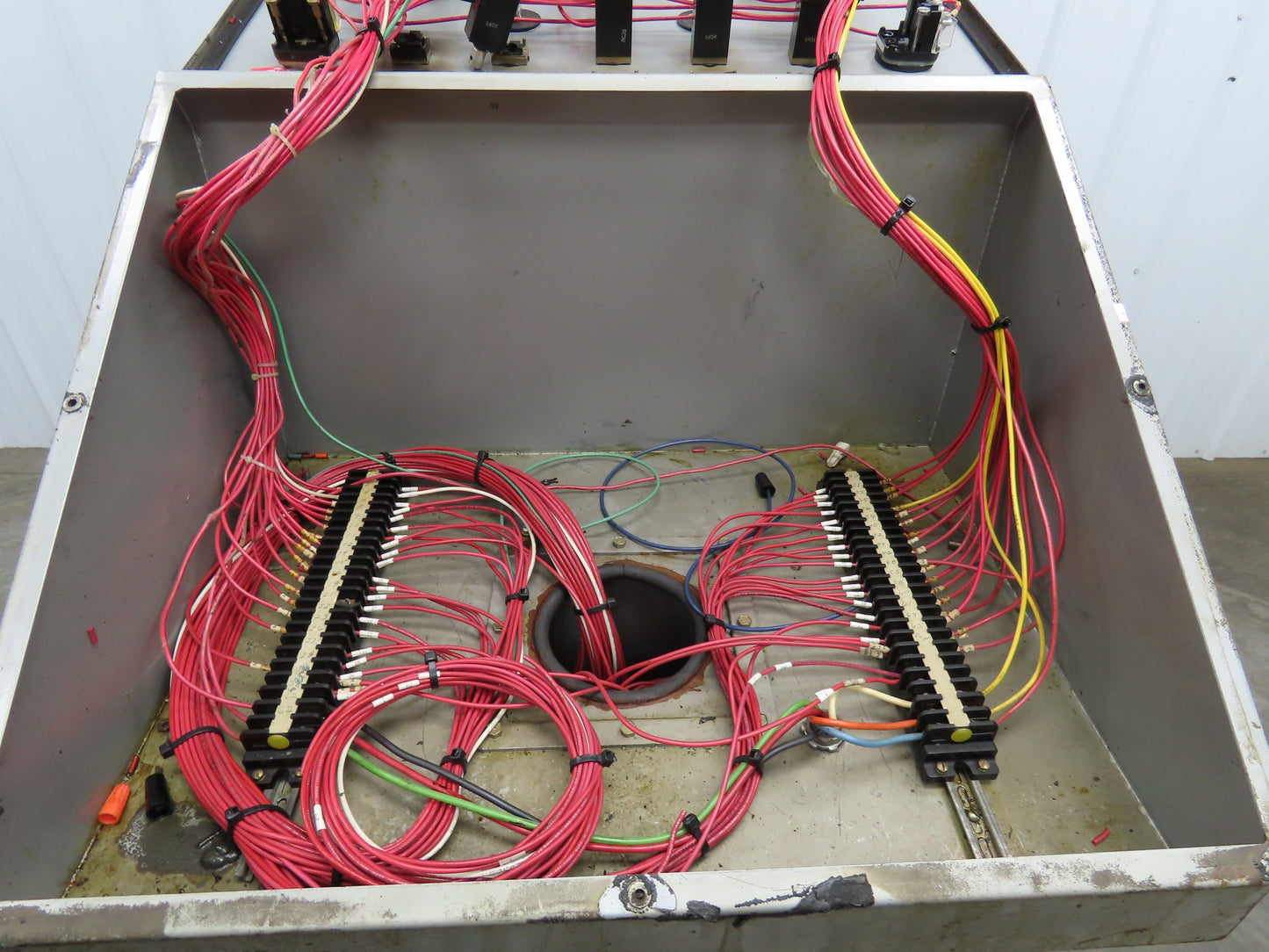 Hoffman Sloped Top Console Steel Enclosure 24 x18 x 13" Pushbuttons 55" Tall