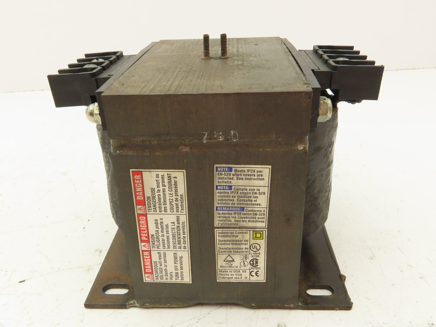 Square D 9070TF1000D1 Power Control Transformer 1.0 KVA 240/480 Pri 120 Sec