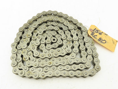 Peer #80 Roller Chain Single Strand Riveted 1" Pitch 13' Length