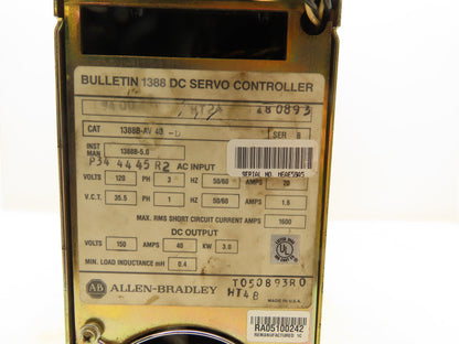 Allen Bradley 1388B-AV40-D DC Servo Controller Drive 150A 40W 3kw
